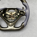 Grey perforated leather carbon fiber steering wheel fits Acura TSX 2009‑2014
