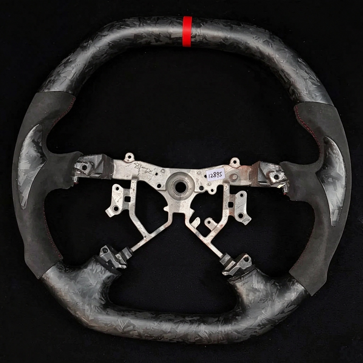 Matte Forged Carbon Fiber Steering Wheel Fits Toyota Tacoma 2005-2011 / 4Runner 2003-2009 / 2004-2007 LandCruiser / 2003-2007 Sequoia