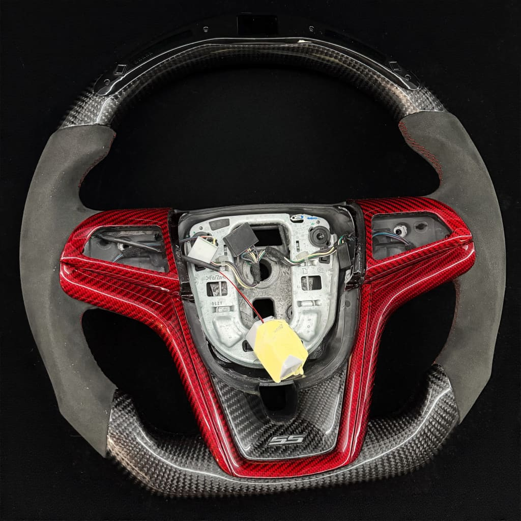 LED Carbon Fiber Steering Wheel Fits Chevrolet 2011-2015 Cruze / Volt