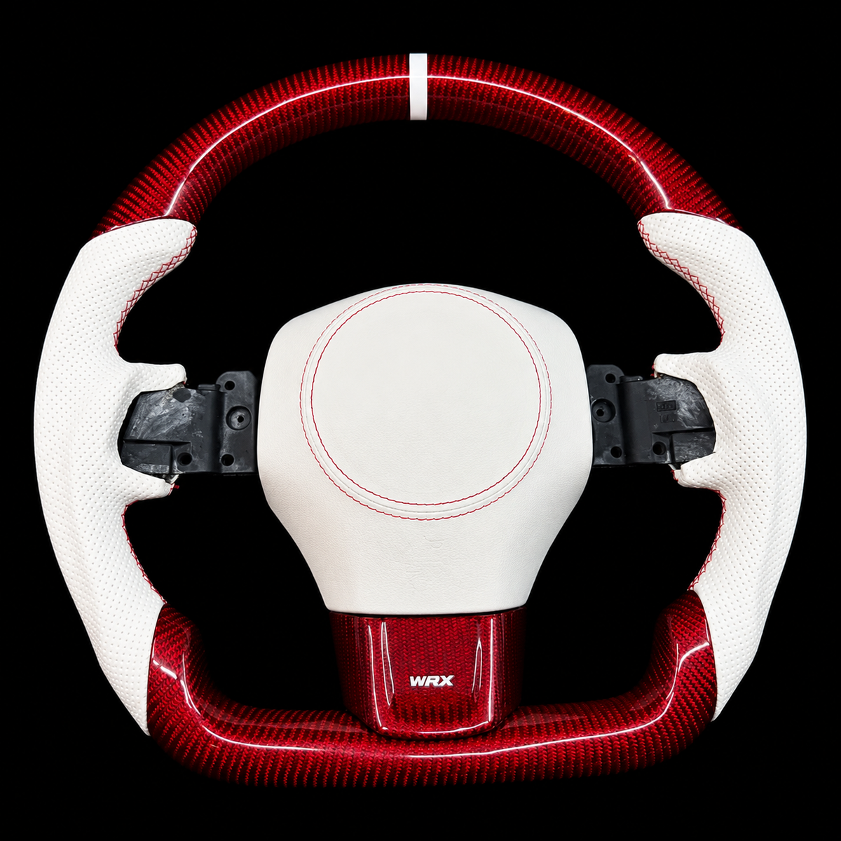 Red Carbon Fiber Steering Wheel Fits 2015-2021 Subaru WRX/STI