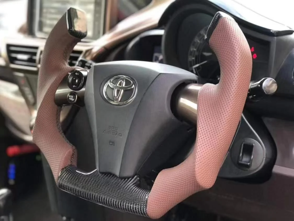 F1‑Style Carbon Fiber Steering Wheel Fits 2011‑2015 Scion iQ