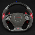 LED Carbon Fiber Steering Wheel Fits Chevrolet 2016-2024 Camaro