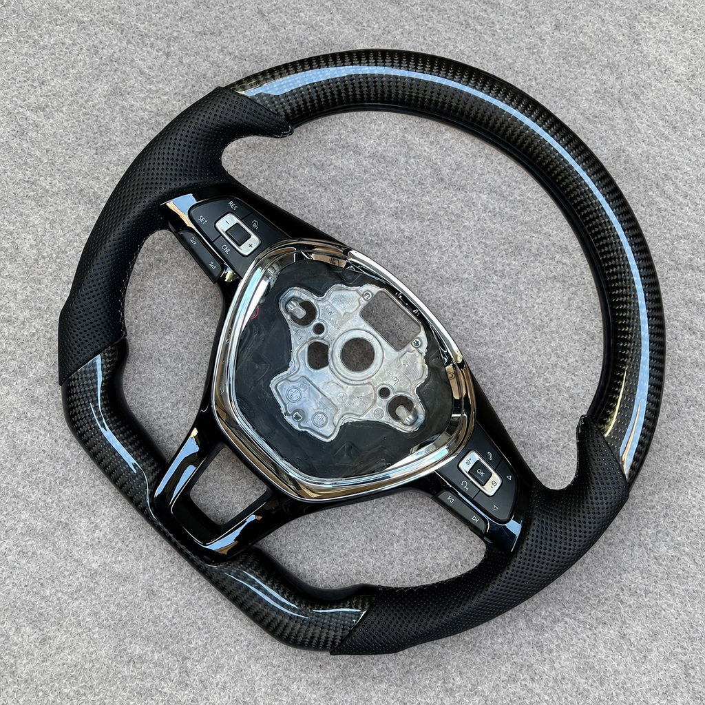 Custom Carbon Fiber Steering Wheel Fits VW MK7 Golf Jetta Passat 2015-2021