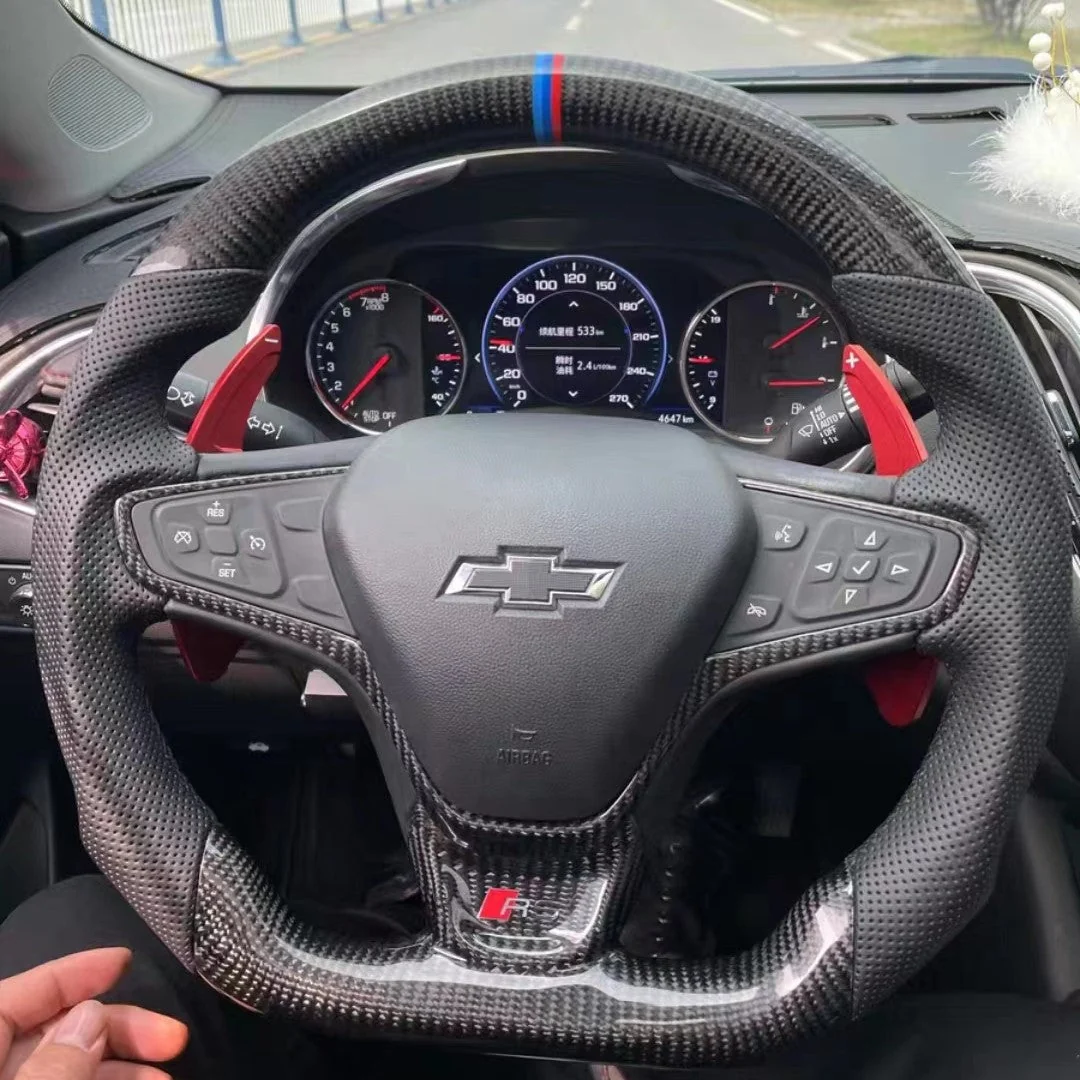Carbon Fiber Steering Wheel Fits Chevrolet 2016-2023 Malibu / Cruze / 2018-2023 Equinox