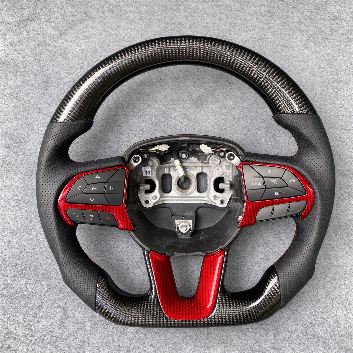 Carbon Fiber Steering Wheel Fits Dodge 2016-2023 Charger / 2015-2023 Challenger / 2014-2023 Durango