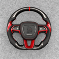 Carbon Fiber Steering Wheel Fits Dodge 2016-2023 Charger / 2015-2023 Challenger / 2014-2023 Durango