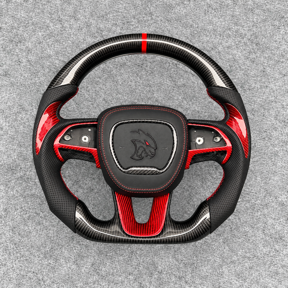Carbon Fiber Steering Wheel Fits Dodge 2016-2023 Charger / 2015-2023 Challenger / 2014-2023 Durango