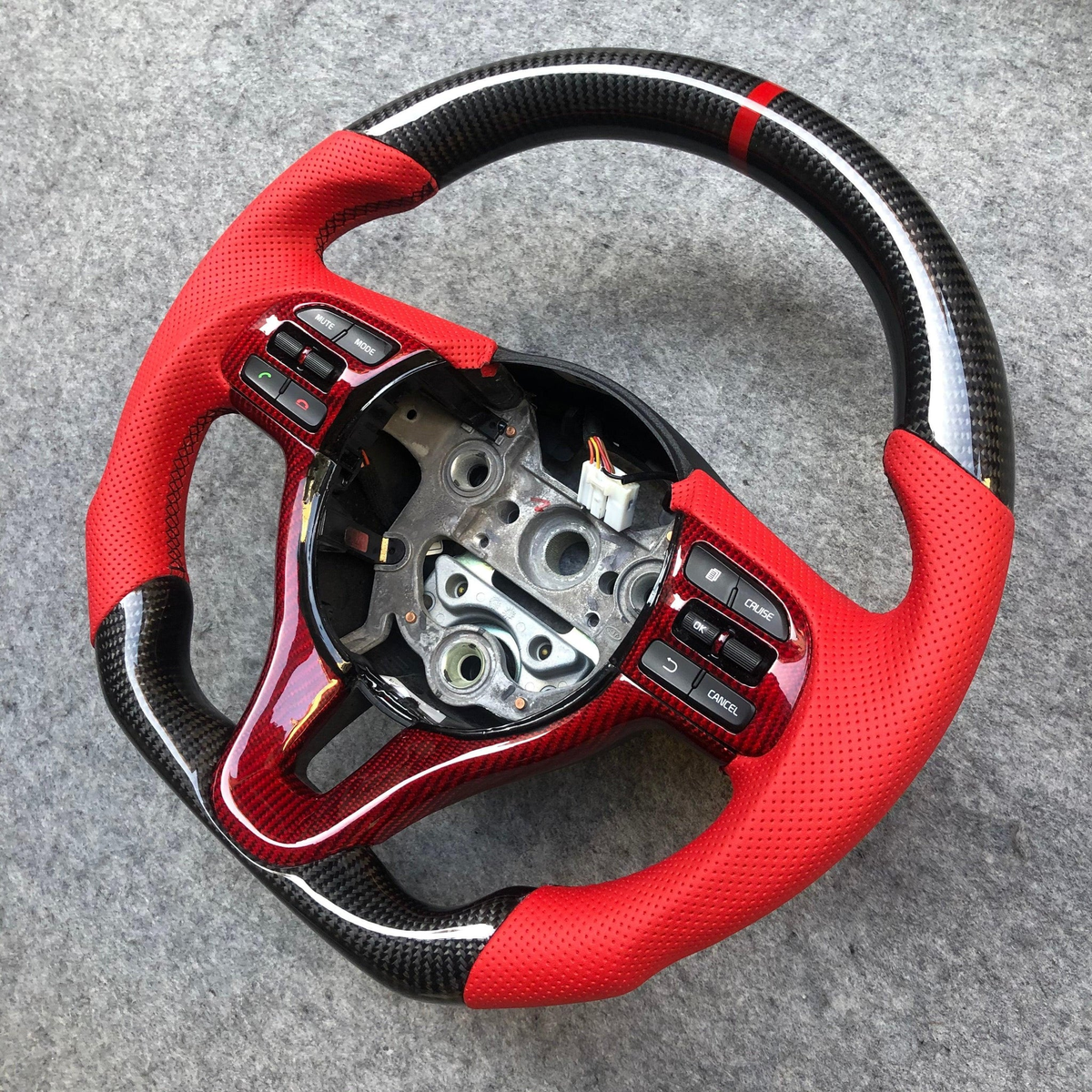 Custom Carbon Fiber Steering Wheel Fits Kia Optima 2016–2020