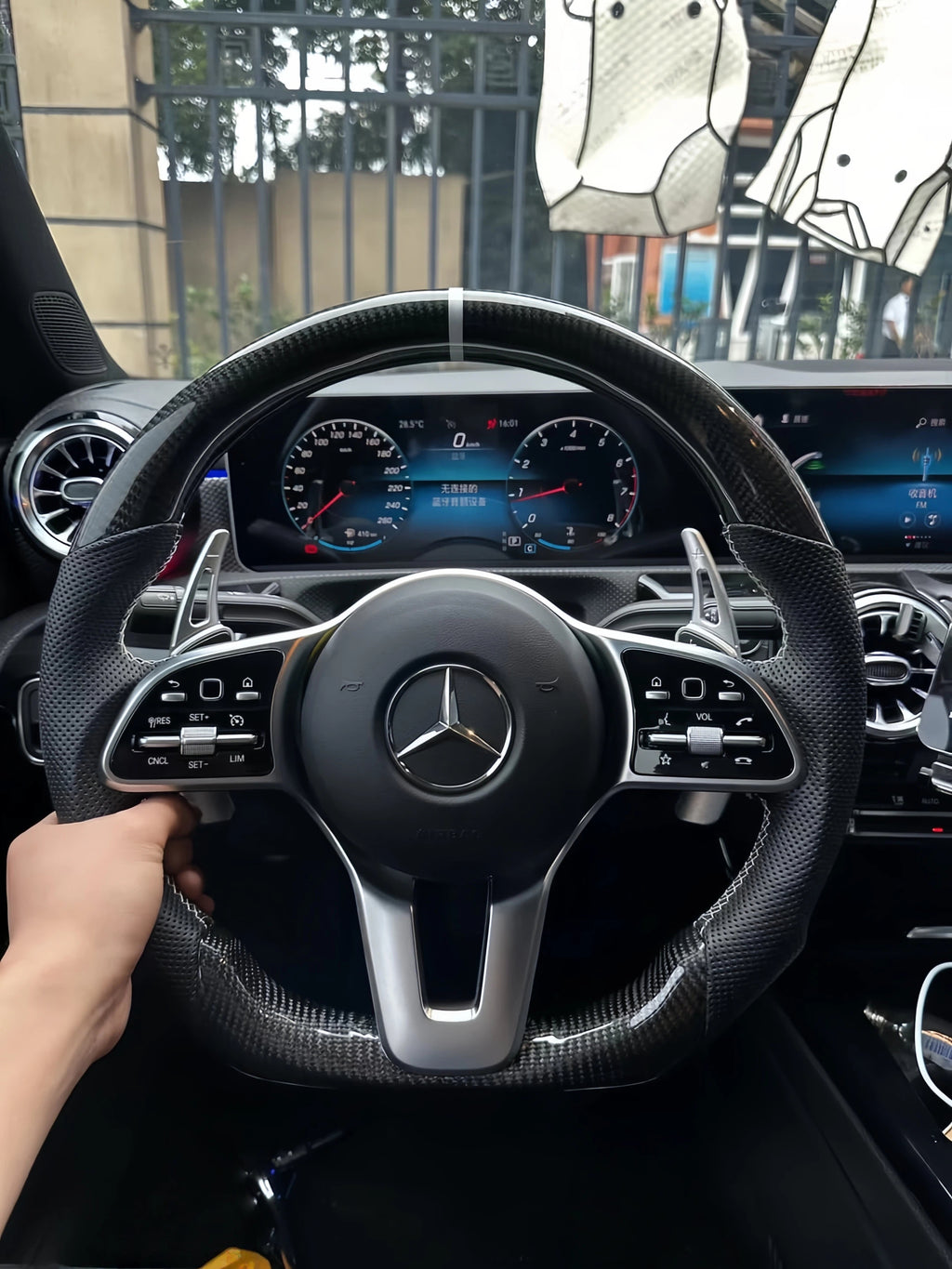 Carbon Fiber Steering Wheel for Mercedes W177 A-Class