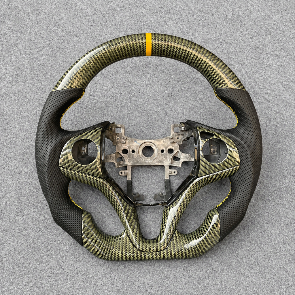 Carbon Fiber Steering Wheel Fits Honda Fit Vezel City 2015‑2020