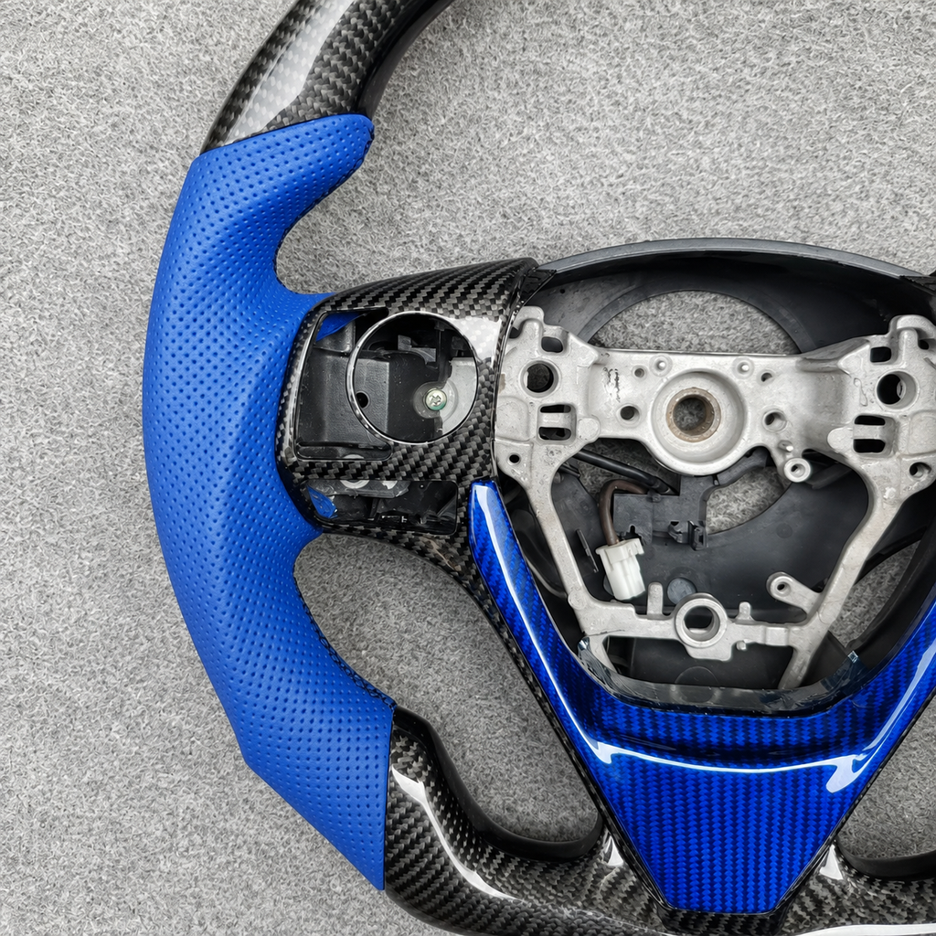Custom Carbon Fiber Steering Wheel Fits 2013‑2018 Toyota RAV4 / Corolla / Vios / Scion iM