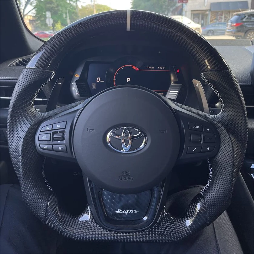 Carbon Fiber Steering Wheel Fits Toyota Supra 2020-2026