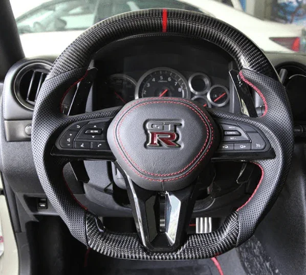 Carbon Fiber Steering Wheel Fits Nissan 2017-2025 GTR