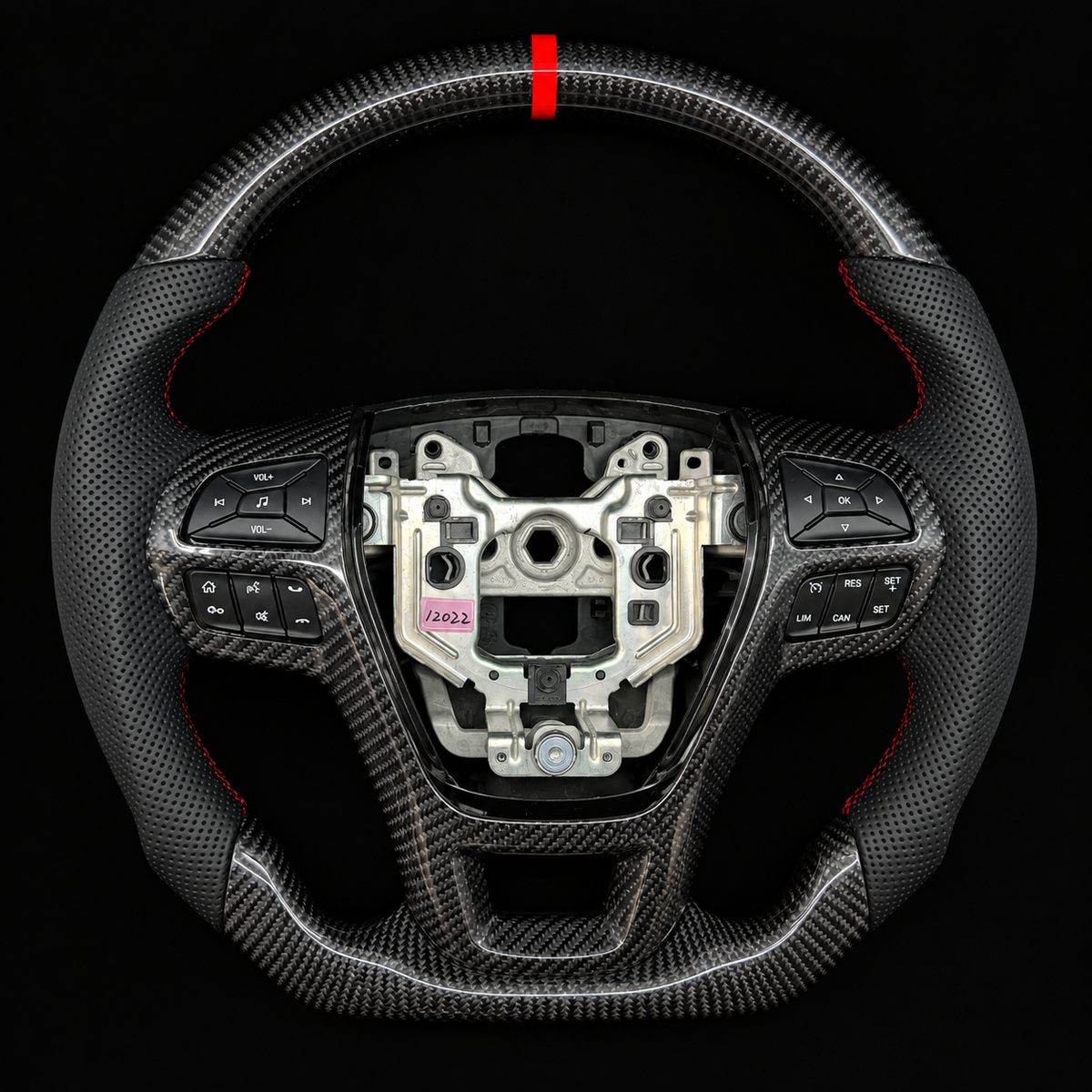 Custom Carbon Fiber Steering Wheel Fits Ford 2013-2019 Taurus / 2011-2014 Edge / 2011-2015 Explorer / 2011-2020 Flex