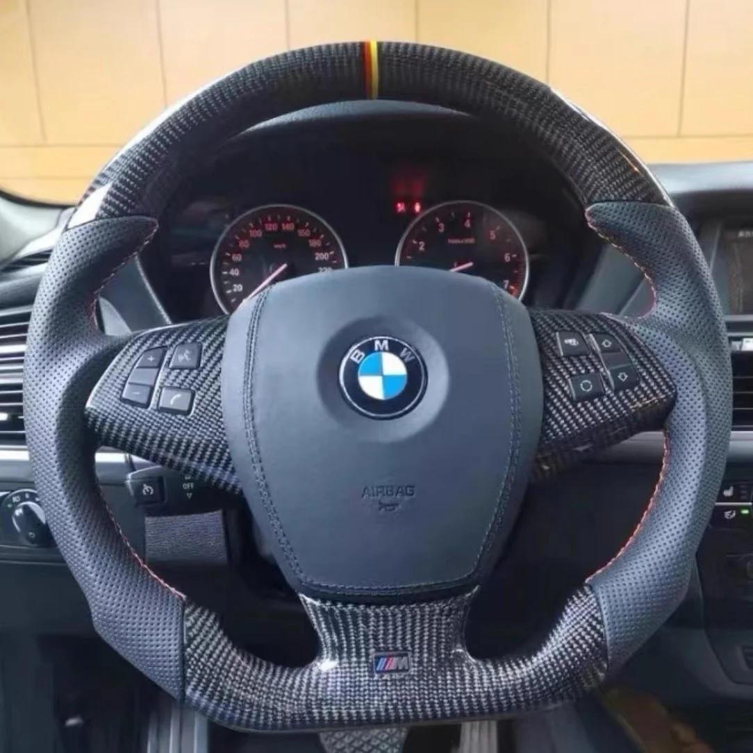 Custom Carbon Fiber Steering Wheel fits BMW X3 X5 X6 E83 E70 E71 E72
