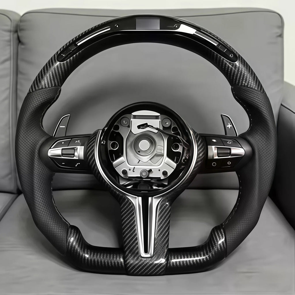 LED Carbon Fiber Steering Wheel Fits BMW 1 Series 3 Series 5 Series 7 Series X5 F15 E70 X6 F16 E71 E60 E90 F20 F10 F30 F32 F36