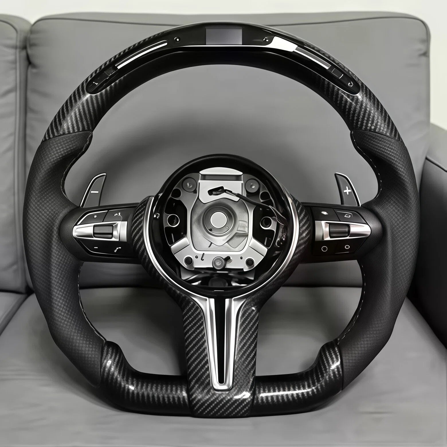 LED Carbon Fiber Steering Wheel Fits BMW 1 Series 3 Series 5 Series 7 Series X5 F15 E70 X6 F16 E71 E60 E90 F20 F10 F30 F32 F36