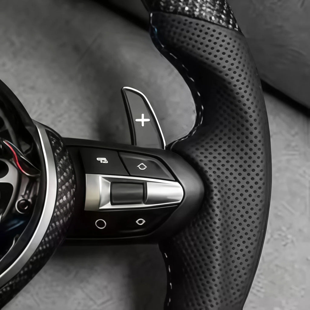 LED Carbon Fiber Steering Wheel Fits BMW 1 Series 3 Series 5 Series 7 Series X5 F15 E70 X6 F16 E71 E60 E90 F20 F10 F30 F32 F36