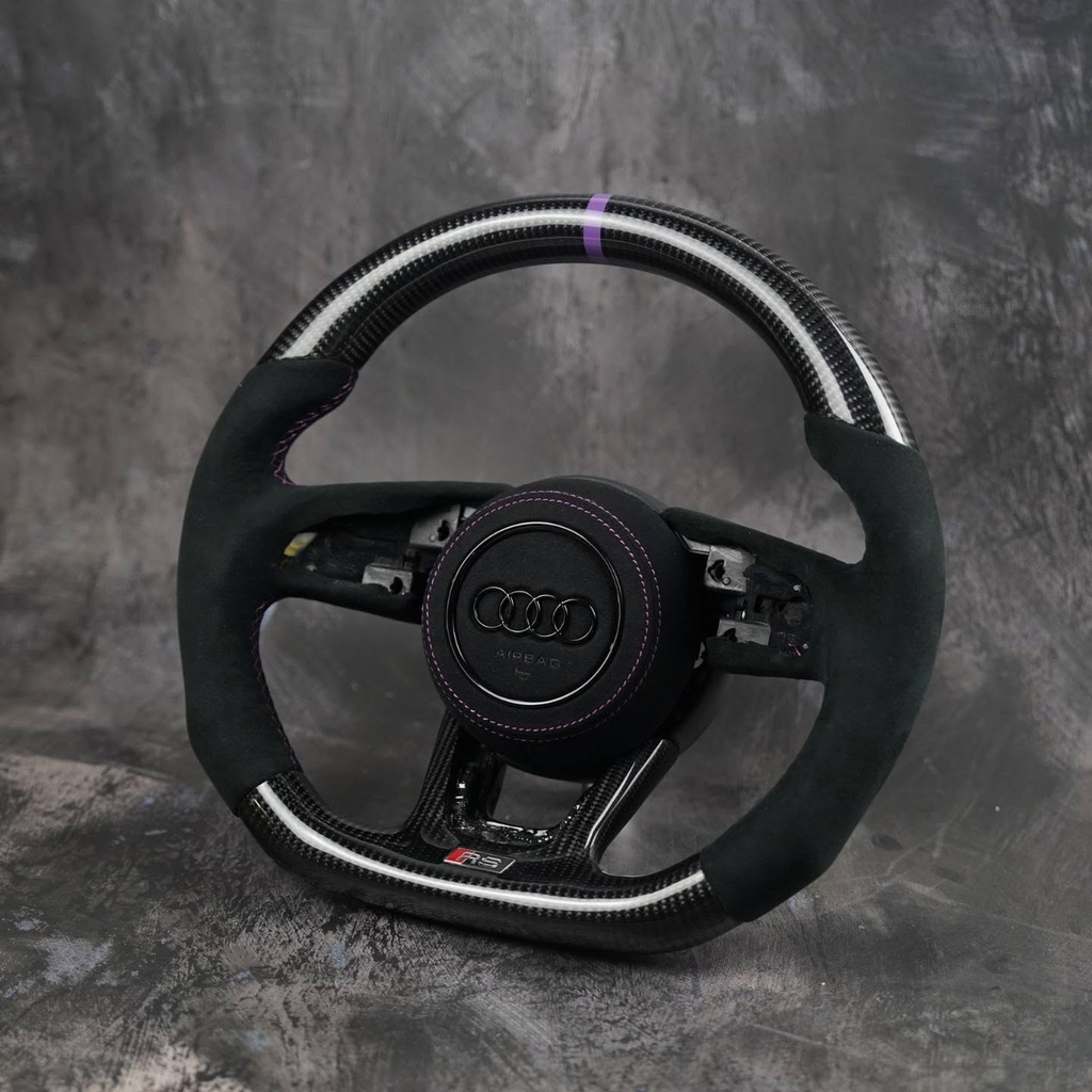 Carbon Fiber Steering Wheel For Audi S3 S4 S5 RS3 RS4 RS5 2017+