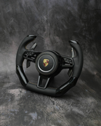 3-Piece Design Carbon Fiber Steering Wheel Fits Porsche 911 2019+, 718 2016+, Cayenne 958.2