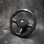 LED Full Alcantara Carbon Fiber Steering Wheel For BMW F80 M3