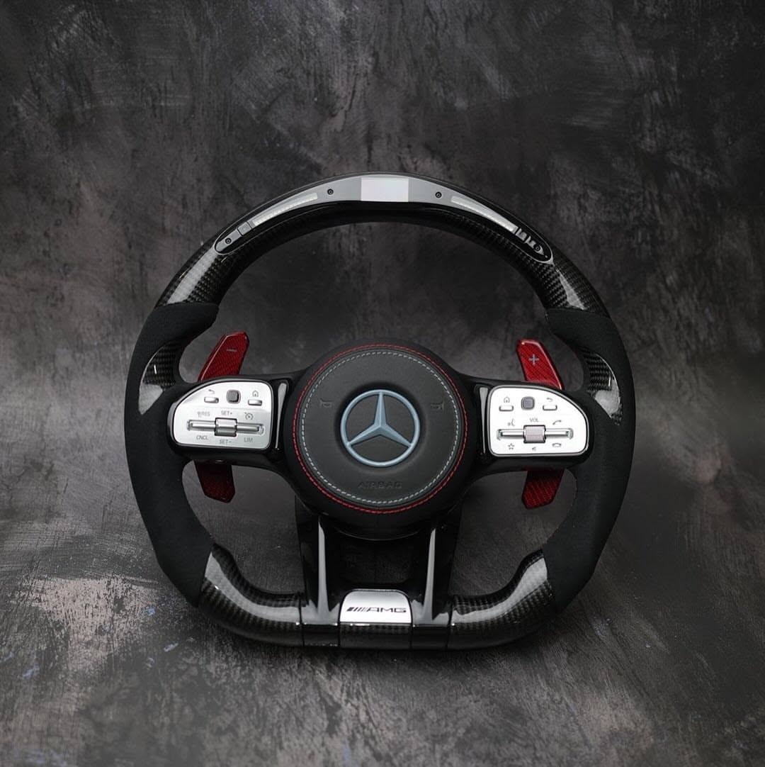 809 AMG Style LED Carbon Fiber Steering Wheel for Mercedes-AMG GT