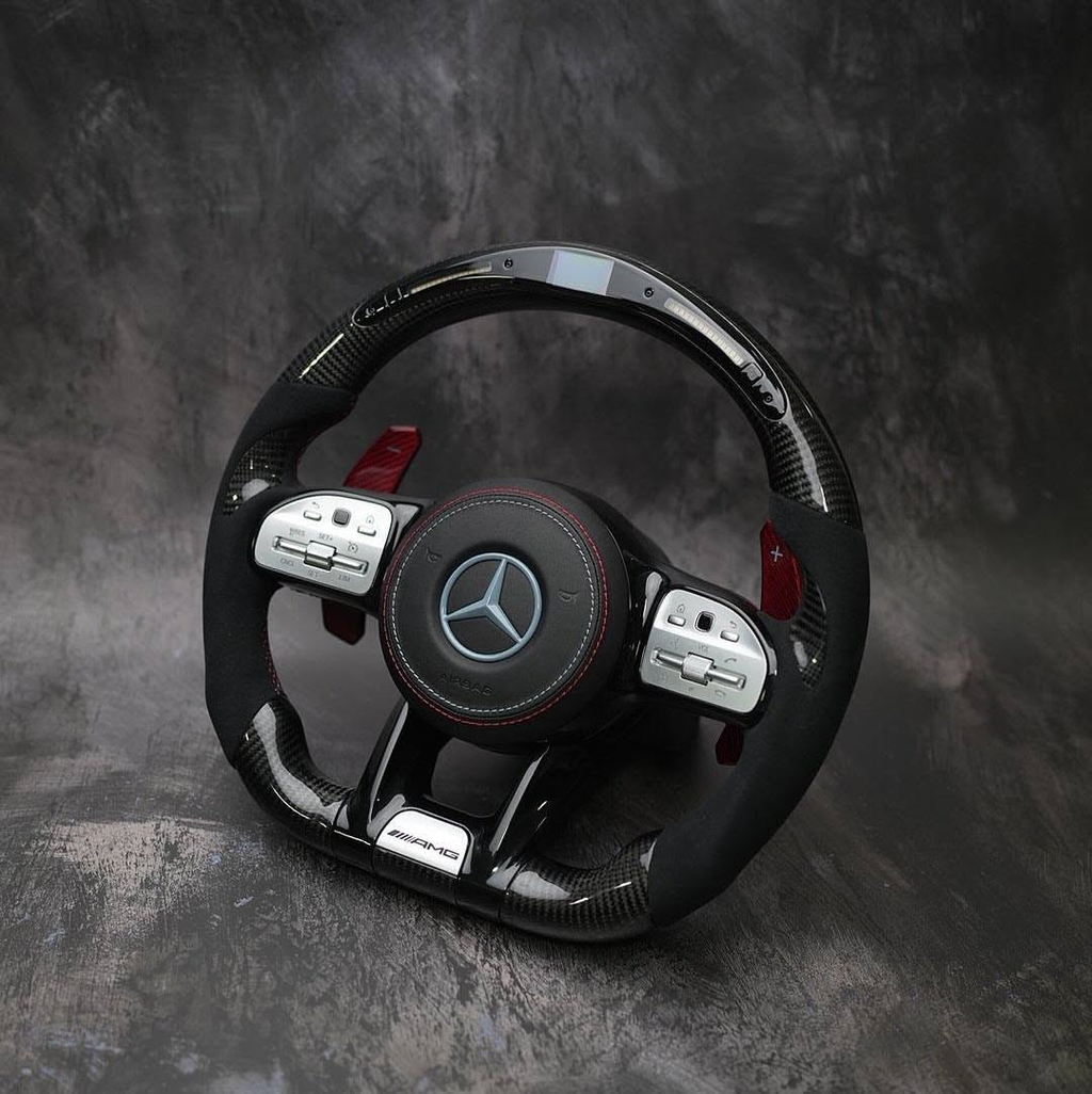 809 AMG Style LED Carbon Fiber Steering Wheel for Mercedes-AMG GT