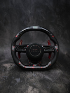 LED Forged Carbon Fiber Steering Wheel For Audi RS5