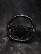 LED Forged Carbon Fiber Steering Wheel For Audi RS5