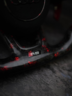 LED Forged Carbon Fiber Steering Wheel For Audi RS5