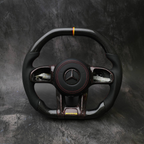 Flat Top Flat Bottom Carbon Fiber Steering Wheel For Mercedes AMG GT 63 2019+