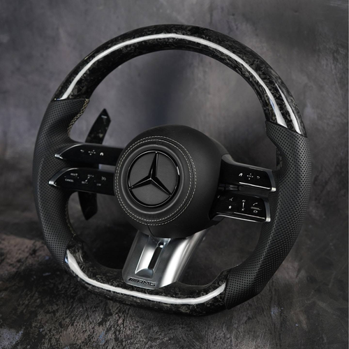 Custom Forged Carbon Fiber Steering Wheel For Mercedes AMG E63