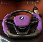 Purple Alcantara Carbon Fiber Steering Wheel For 2018 BMW X3