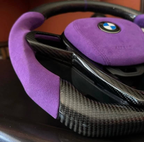 Purple Alcantara Carbon Fiber Steering Wheel For 2018 BMW X3