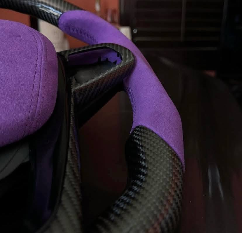 Purple Alcantara Carbon Fiber Steering Wheel For 2018 BMW X3