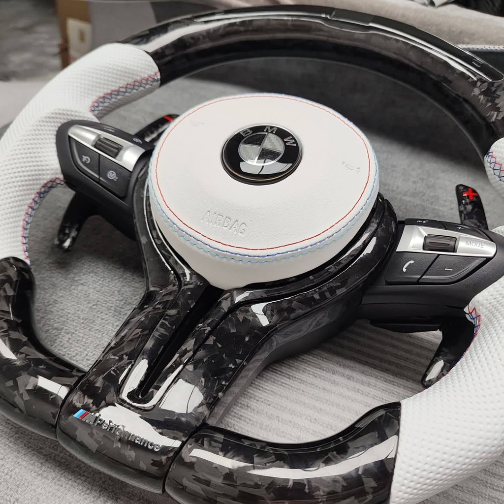LED Forged Carbon Fiber Steering Wheel For BMW M5