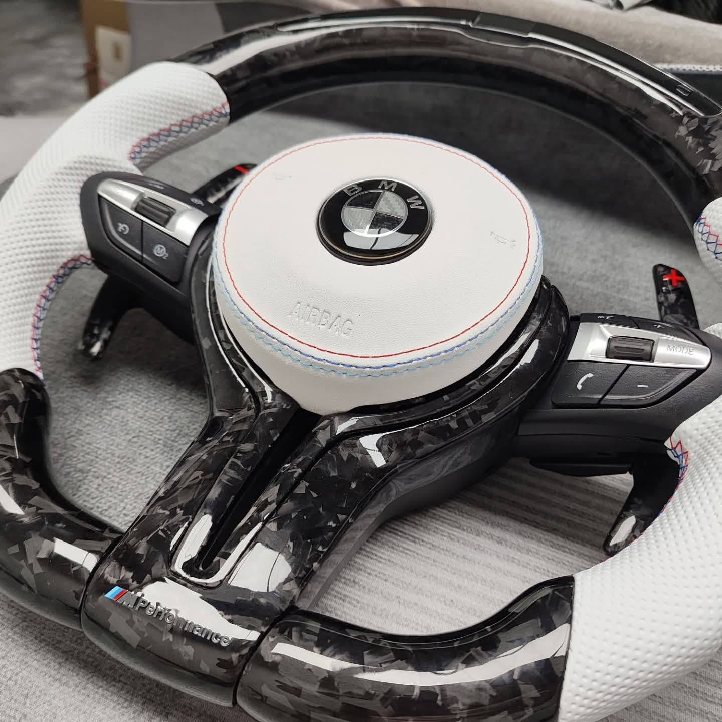 LED Forged Carbon Fiber Steering Wheel For BMW M5