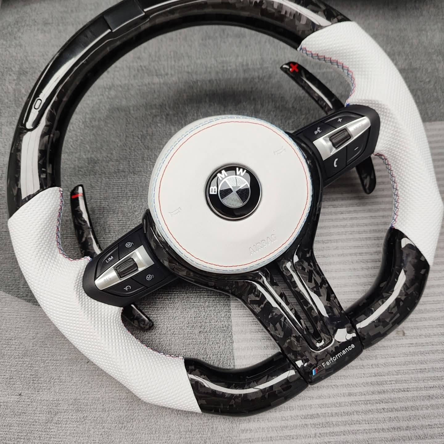 LED Forged Carbon Fiber Steering Wheel For BMW M5