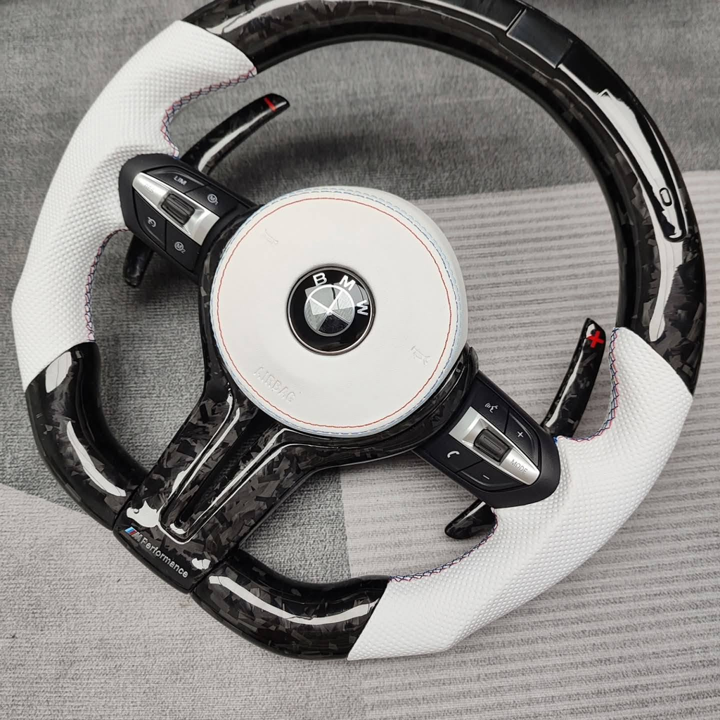 LED Forged Carbon Fiber Steering Wheel For BMW M5