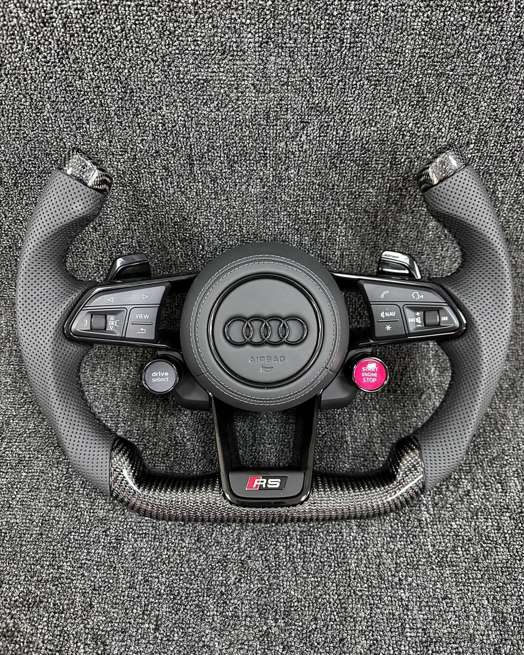 F1 Style Forged Carbon Fiber Steering Wheel For Audi R8