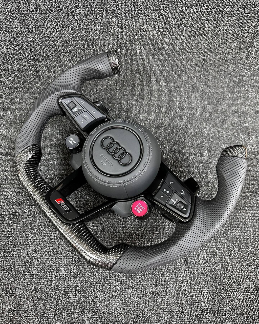 F1 Style Forged Carbon Fiber Steering Wheel For Audi R8