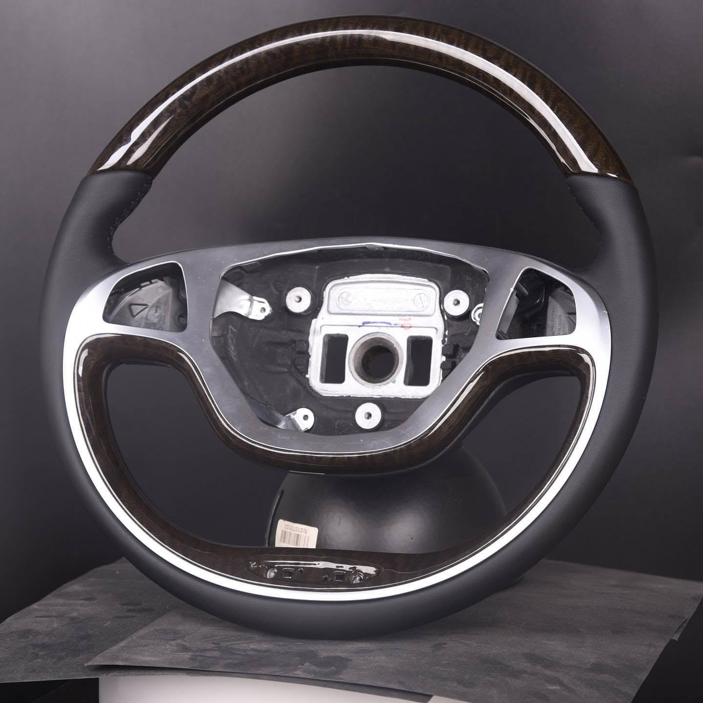 Wood Finish Carbon Fiber Steering Wheel For Mercedes-Benz S-Class