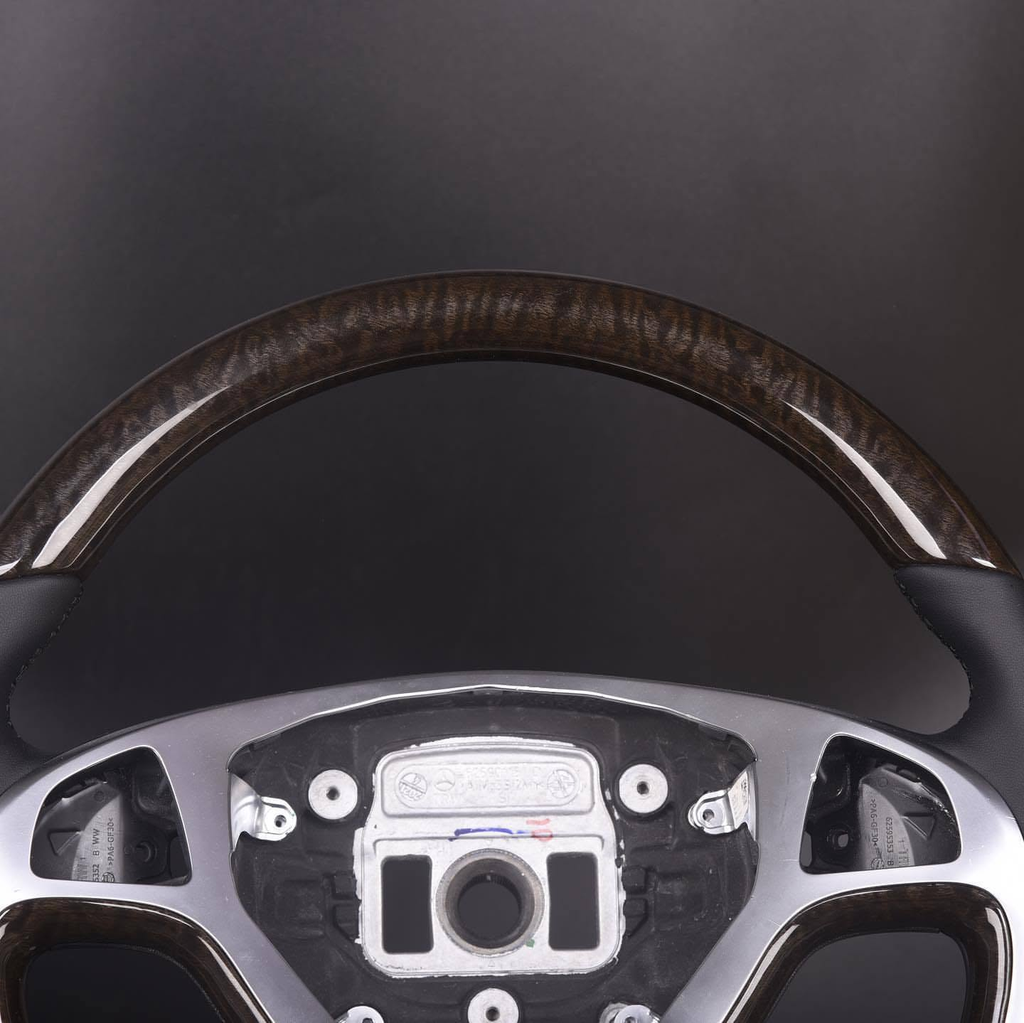 Wood Finish Carbon Fiber Steering Wheel For Mercedes-Benz S-Class