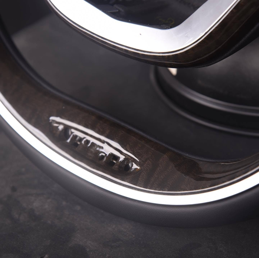 Wood Finish Carbon Fiber Steering Wheel For Mercedes-Benz S-Class