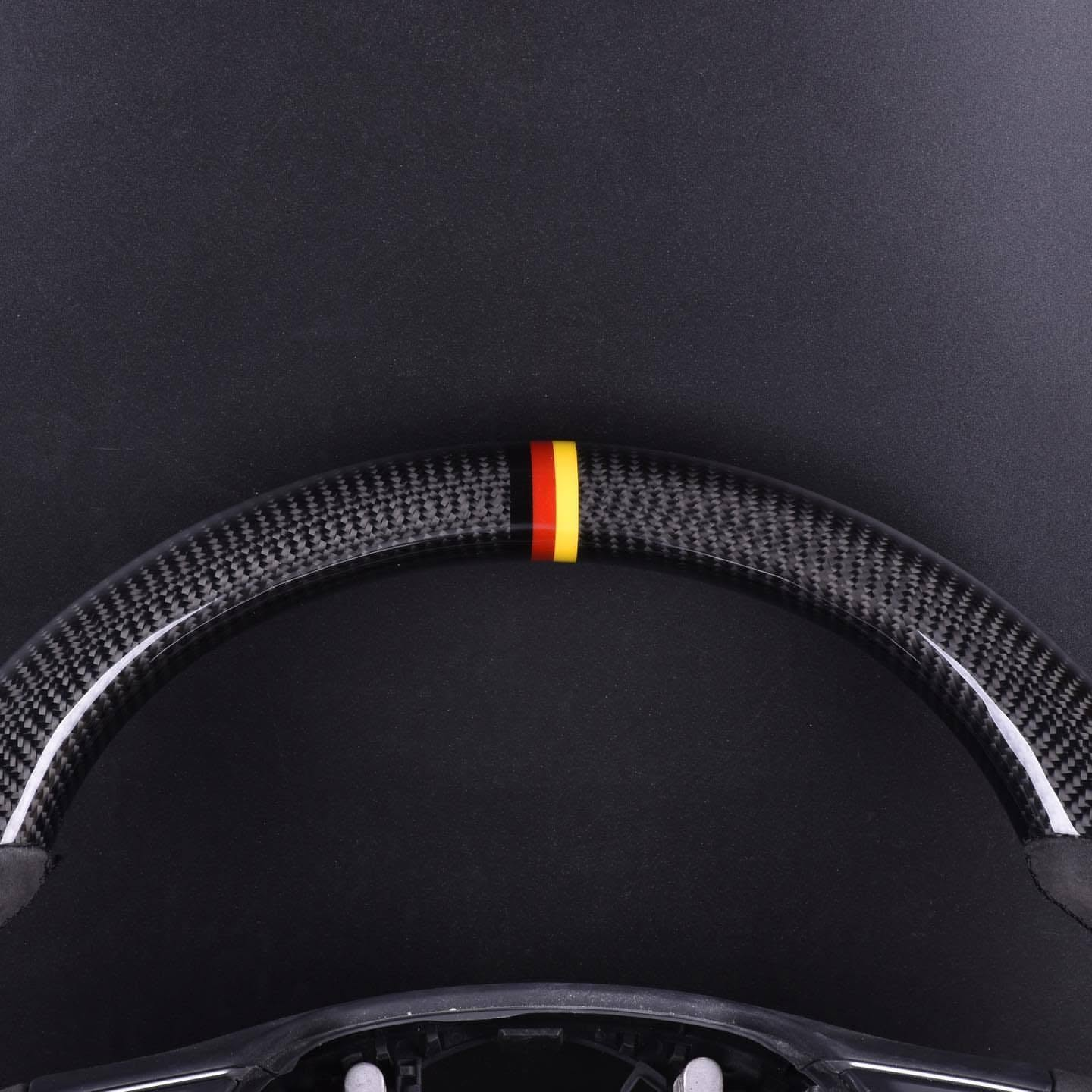 Tri-Color Stripe Carbon Fiber Steering Wheel For 10th Gen Honda Accord