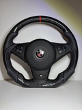 Custom Carbon Fiber Steering Wheel Fits BMW 1 Series E81 E82 E87 E88, 3 Series E90 E91 E92 E93, X1 E84