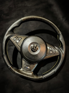 Carbon Fiber Steering Wheel Fits BMW 3 Series E90/E91/E92/E93, 2005-2013