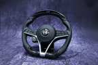 LED Forged Carbon Steering Wheel for Alfa Romeo Giulia Stelvio 2017–2021