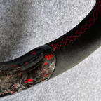 Red Forged Carbon Fiber Steering Wheel Fits Nissan 370Z 2009-2020