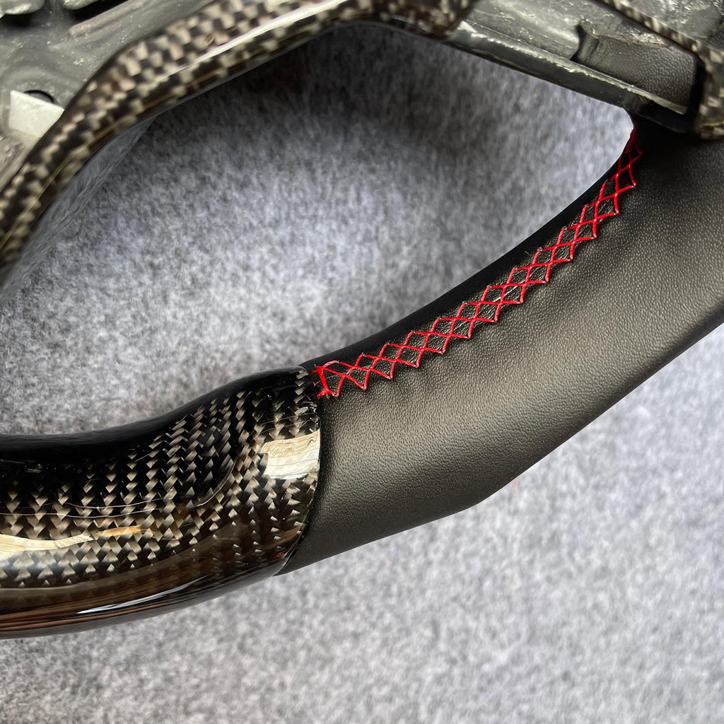 Carbon Fiber Steering Wheel Fits VW Golf MK8 Jetta